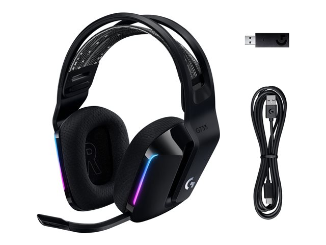 Logitech G G733 LIGHTSPEED Wireless RGB Gaming Headset - Headset - full size - 2.4 GHz - wireless - black