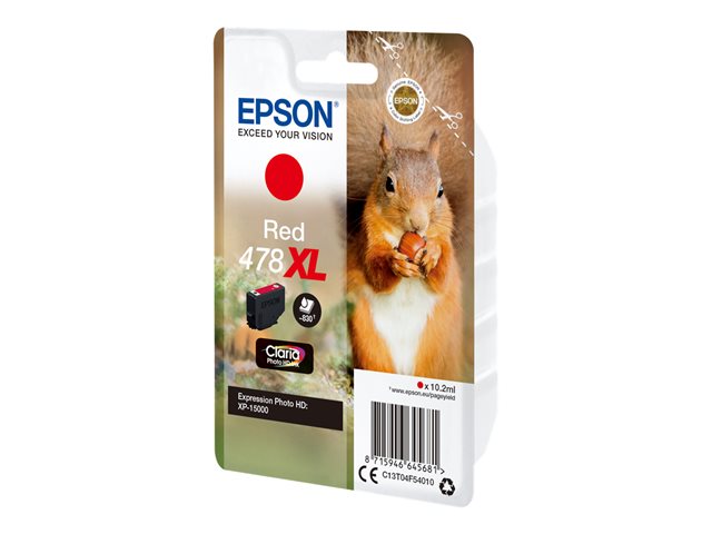 Epson 478XL - 10.2 ml - high capacity - red - original - ink cartridge - for Expression Home HD XP-15000