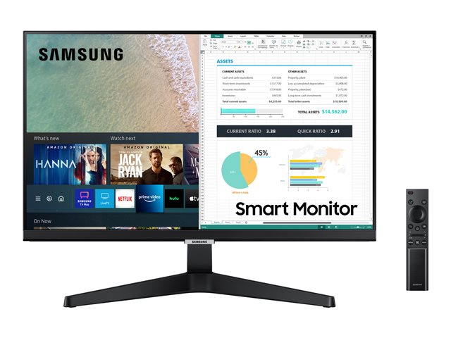 Samsung S24AM506NU - M50A Series - LED monitor - Smart - 24\" - 1920 x 1080 Full HD (1080p) @ 60 Hz - IPS - 250 cd/m² - 1000:1 - HDR10 - 14 ms - 2xHDMI - speakers - black