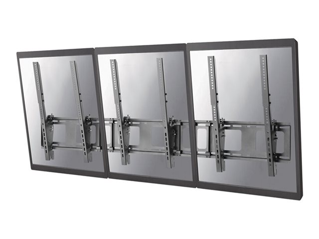 Neomounts NS-WMB300P - Bracket - for 3 LCD displays - black - screen size: 40\"-52\" - wall-mountable