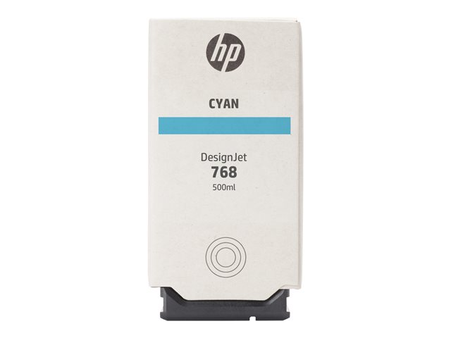 HP 768 - 500 ml - cyan - original - DesignJet - ink cartridge - for DesignJet XL 3800, 3800 PostScript