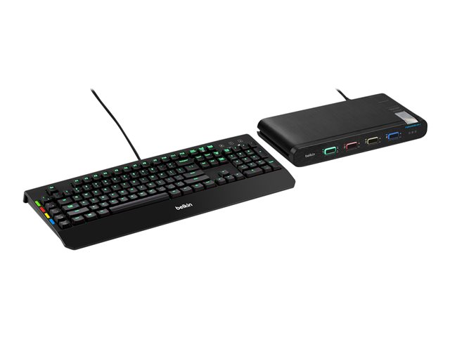 Belkin Universal Secure Single-Head - 2nd Generation - KVM / audio switch - 4 x KVM / audio - 1 local user - desktop
