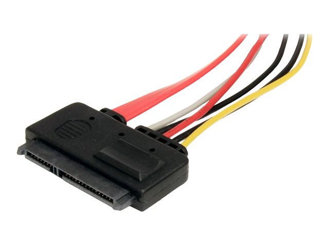 StarTech.com 12in 22 Pin SATA Power and Data Extension Cable - 1ft SATA data power Extension - 12 inch SATA Extension - SATA extension cable - SATA combo (F) to SATA combo (M) - 30.5 cm - red