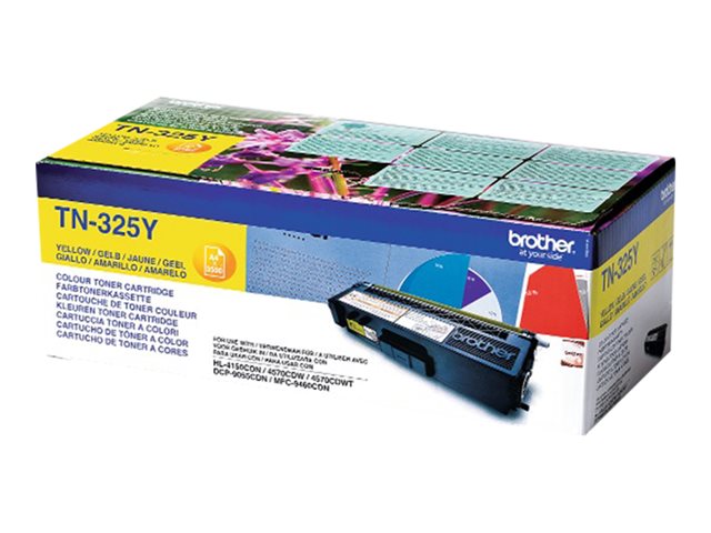 Brother TN325Y - Yellow - original - toner cartridge - for Brother DCP-9055, DCP-9270, HL-4140, HL-4150, HL-4570, MFC-9460, MFC-9465, MFC-9970
