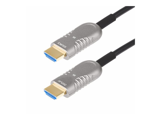 StarTech.com 50ft (15.2m) HDMI 2.1 Hybrid Active Optical Cable (AOC), CMP, Plenum Rated, 8K Ultra High Speed HDMI Fiber Optic Cable, 48Gbps, 8K 60Hz/4K 120Hz, HDR10+/FRL/TMDS/eARC - CMP In Wall HDMI 2.1/2.0 Cord (8K-A-50F-HDMI-CABLE) - Ultra High Spe