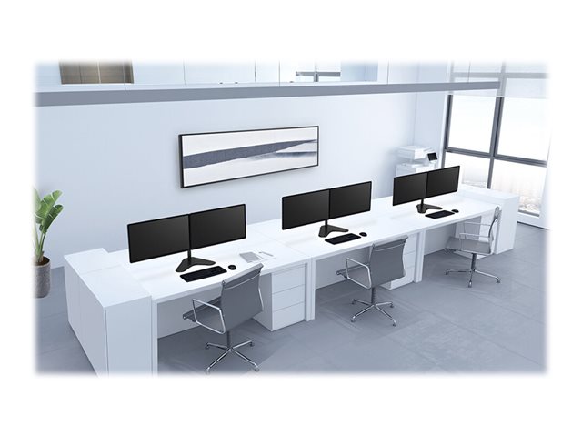 Neomounts FPMA-D550DD - Stand - full-motion - for 2 LCD displays - black - screen size: 10\"-32\" - desktop stand, desk-mountable