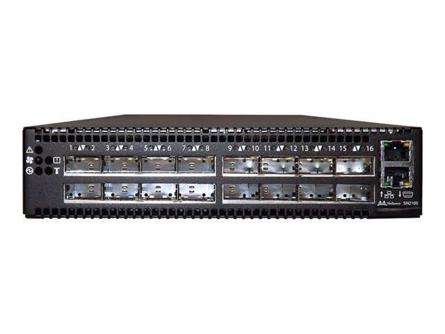 NVIDIA Spectrum SN2100 - Switch - L3 - Managed - 16 x 100 Gigabit QSFP28 - back to front airflow - rack-mountable - AC