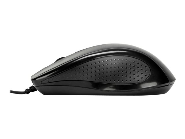 Targus Full-Size - Mouse - antimicrobial - optical - wired - USB - black