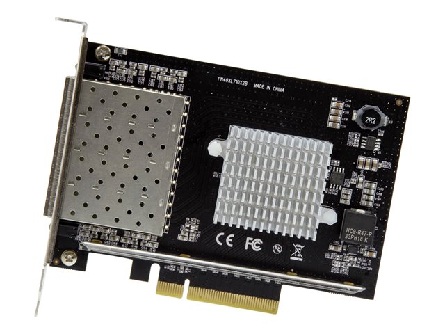 StarTech.com Quad Port 10G SFP+ Network Card, Intel XL710 Open SFP+ Converged Adapter, PCIe 10 Gigabit Ethernet Server NIC, 10GbE Fiber Optic LAN Card Dell PowerEdge HPE ProLiant, NIC Card - 10Gb SFP+ NIC Card (PEX10GSFP4I) - Network adapter - PCIe x8 - 10 Gigabit SFP+ x 4 - black