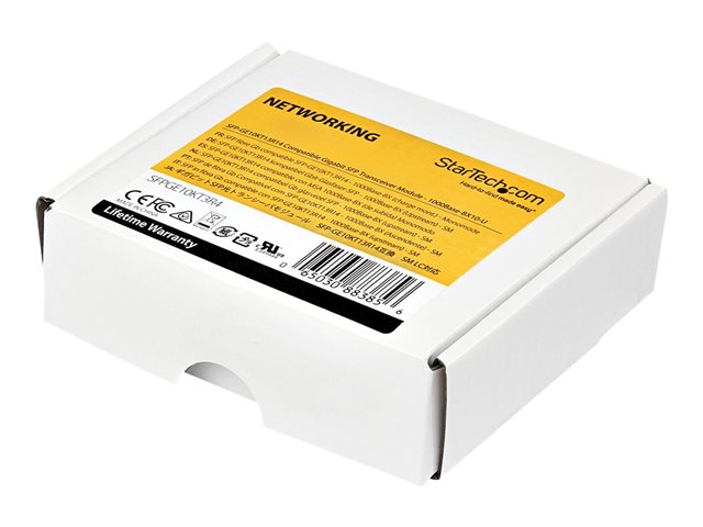 StarTech.com Juniper SFP-GE10KT13R14 Compatible SFP Module, 1000BASE-BX-U, 1 Gigabit Ethernet Bi-Directional (BiDi) Fiber Single Strand SFP, LC 10km, Mini GBIC Transceiver SFP, Upstream - Lifetime Warranty (SFPGE10KT3R4) - SFP (mini-GBIC) transceiver module (equivalent to: Juniper SFP-GE10KT13R14) - GigE - 1000Base-BX10-U - LC single-mode - up to 10 km - 1310 (TX) / 1490 (RX) nm