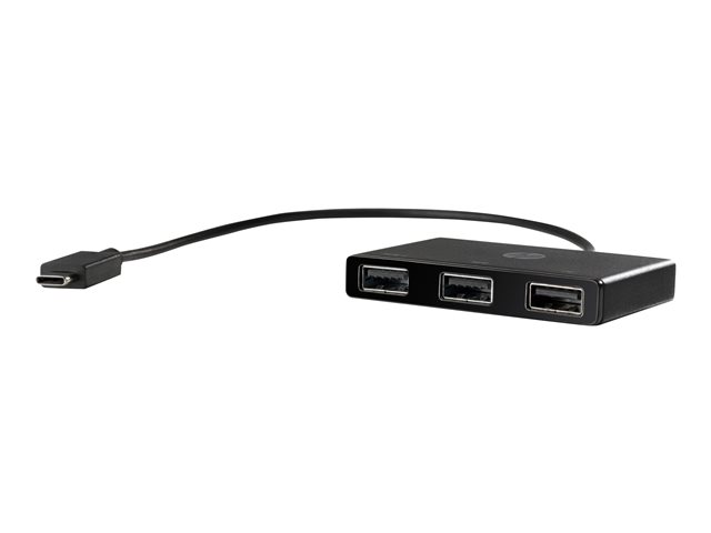 HP USB-C to USB-A - Hub - 3 x SuperSpeed USB 3.0 - desktop - for OMEN 30L by HP, Pavilion TP01, Pavilion Aero 13, Pavilion Gaming 15, TG01, Pavilion x360