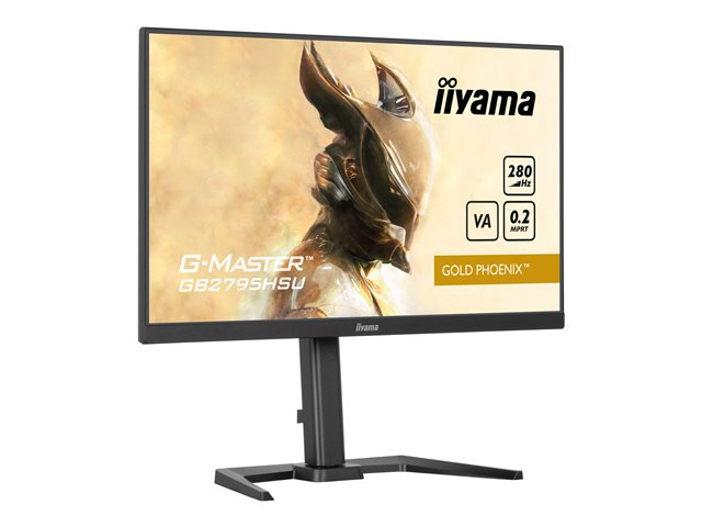 iiyama G-MASTER Gold Phoenix GB2795HSU-B1 - LED monitor - 27\" - 1920 x 1080 Full HD (1080p) @ 280 Hz - VA - 300 cd/m² - 4000:1 - HDR10 - 0.2 ms - HDMI, DisplayPort - speakers - matte black