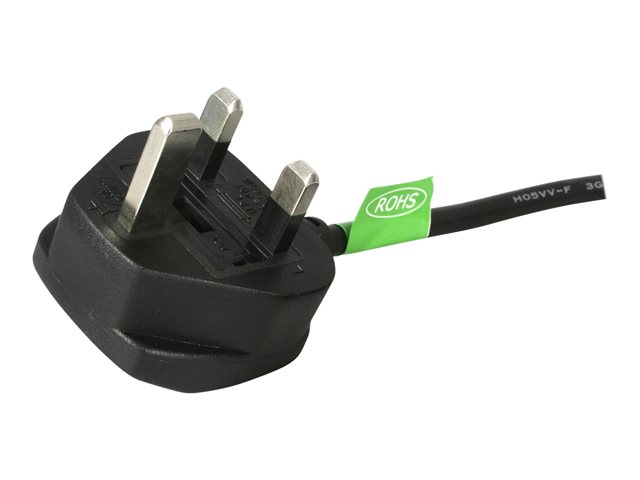 StarTech.com 3ft (1m) UK Computer Power Cable, BS 1363 to C13 Power Cord, 18AWG, 10A 250V, Black Replacement AC Power Cord, Monitor Power Cable, BS 1363 to IEC 60320 C13 Kettle Lead - PC Power Supply Cable (BS13U-1M-POWER-LEAD) - Power cable - BS 1363 (P) to power IEC 60320 C13 - AC 250 V - 10 A - 1 m - molded - black