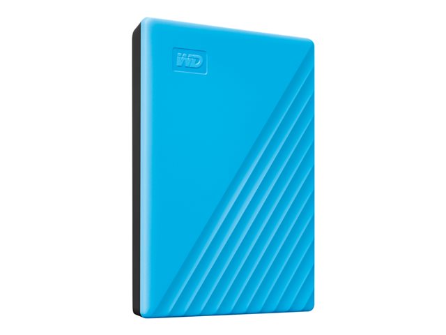 WD My Passport WDBYVG0020BBL - Hard drive - encrypted - 2 TB - external (portable) - USB 3.2 Gen 1 - 256-bit AES - blue