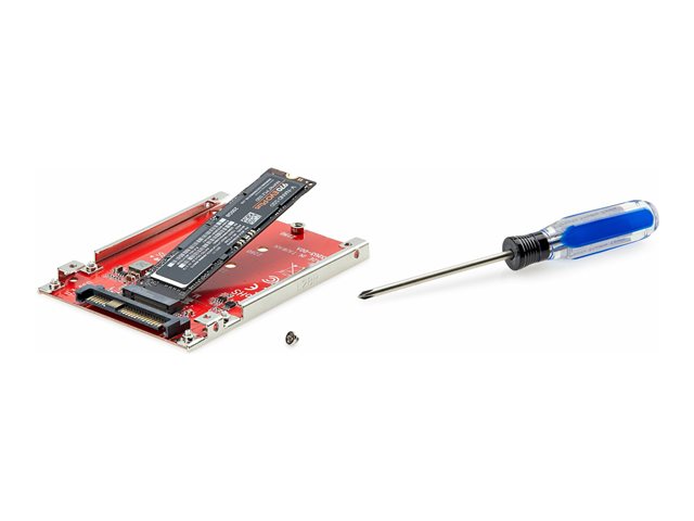 StarTech.com M.2 to U.3 Adapter, For M.2 NVMe SSDs, PCIe M.2 Drive to 2.5inch U.3 (SFF-TA-1001) Host Adapter/Converter, TAA Compliant - 2.5\" Drive Form Factor (1M25-U3-M2-ADAPTER) - Interface adapter - M.2 - M.2 NVMe Card / PCIe 4.0 (NVMe) - U.3 - re