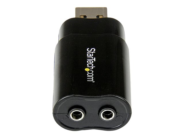 StarTech.com USB Sound Card - 3.5mm Audio Adapter - External Sound Card - Black - External Sound Card (ICUSBAUDIOB) - Sound card - stereo - USB 2.0 - for P/N: MU15MMS, MU6MMS, TB33A1C