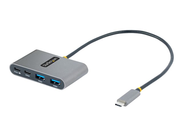 StarTech.com 4-Port USB-C Hub with 100W Power Delivery Pass-Through Charging, 2x USB-A + 2x USB-C, 5Gbps, USBC Hub w/ 1ft (30cm) Long Cable, Portable Laptop USB Type-C to USB-A/C Hub - USB 3.0 Expansion Hub (5G2A2CPDB-USB-C-HUB) - Hub - 2 x USB 3.2 G