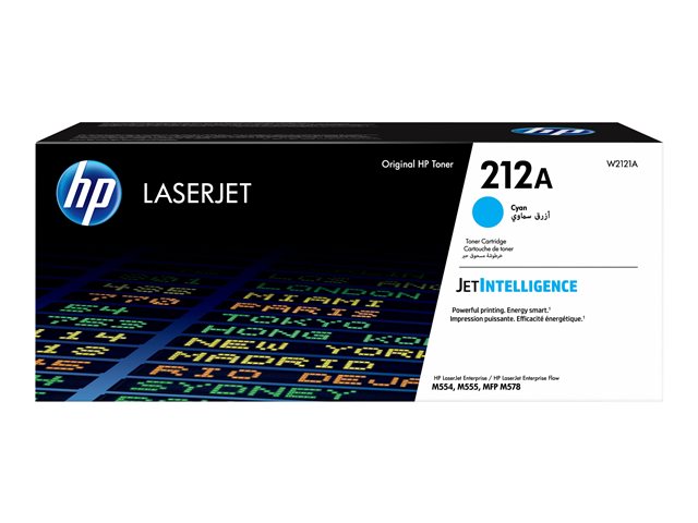HP 212A - Cyan - original - LaserJet - toner cartridge (W2121A) - for Color LaserJet Enterprise MFP M578, LaserJet Enterprise Flow MFP M578