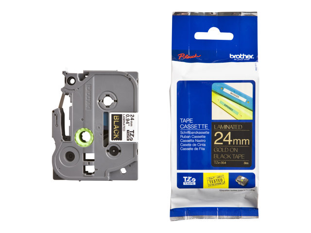 TZe354 - Gel. tape - goud op zwart - Rol (2.4 cm x 8 m) 1 rol(len) - voor P-Touch OA. PT-2430. 2700. 3600. 7500. 7600. 9700. 9800. D600. E500. E550. H500