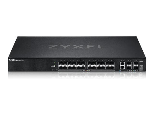 Zyxel XGS2220 Series XGS2220-30F - Switch - L3 access, NebulaFLEX Cloud - Managed - 24 x 100/1000 Base-X + 6 x 10 Gigabit (uplink) - desktop, rack-mountable