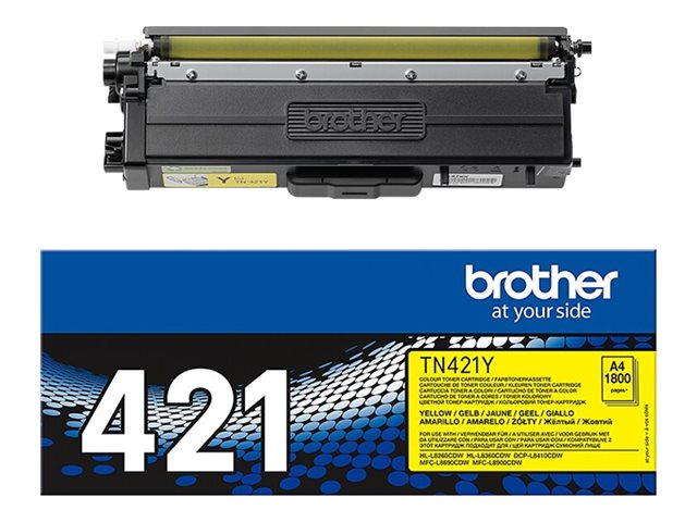 Brother TN421Y - Yellow - original - toner cartridge - for Brother DCP-L8410, HL-L8260, HL-L8360, MFC-L8690, MFC-L8900