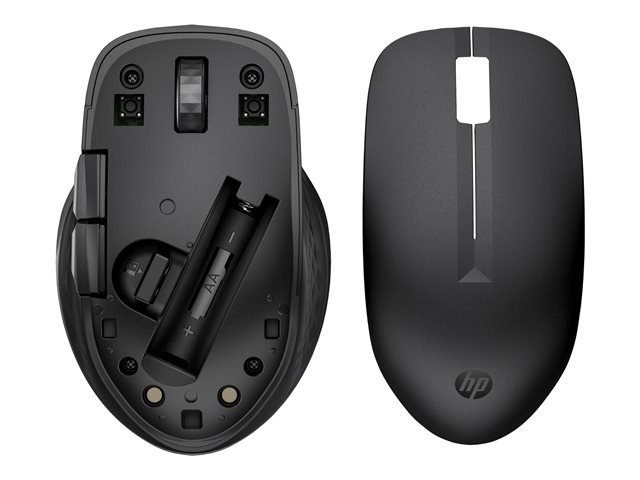 HP 435 - Mouse - ergonomic - multi-device - 5 buttons - wireless - 2.4 GHz, Bluetooth 5.2 - Bluetooth USB adapter