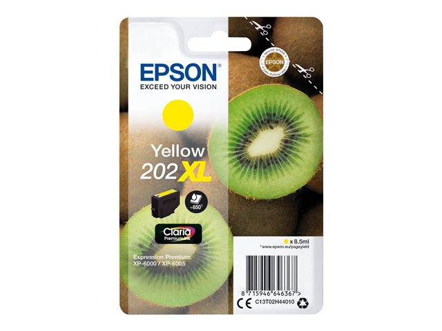 Epson 202XL - 8.5 ml - XL - yellow - original - blister with RF/acoustic alarm - ink cartridge - for Expression Premium XP-6000, XP-6005