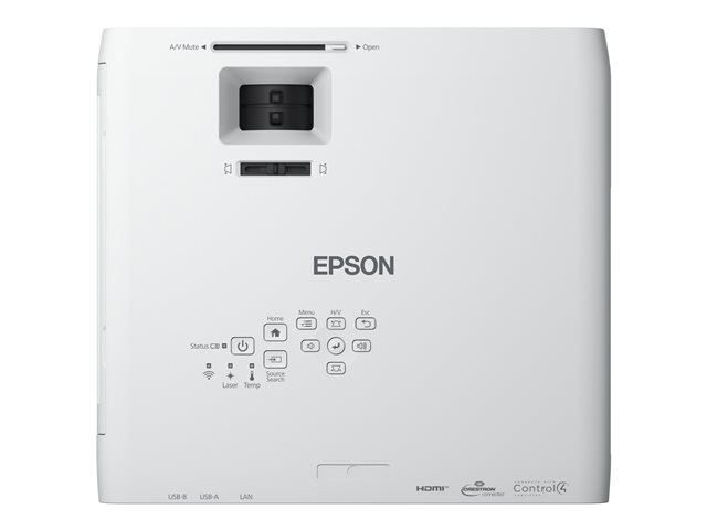 Epson EB-L260F - 3LCD projector - 4600 lumens (white) - 4600 lumens (colour) - 16:9 - 1080p - 802.11a/b/g/n/ac wireless / LAN/ Miracast - white