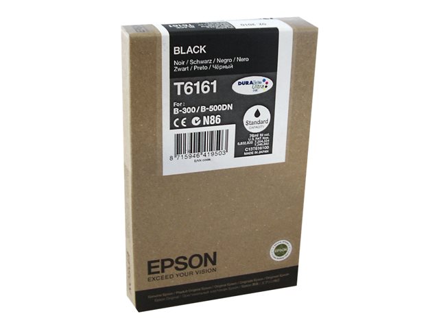 Epson T6161 - 76 ml - black - original - ink cartridge - for B 300, 310N, 500DN, 510DN