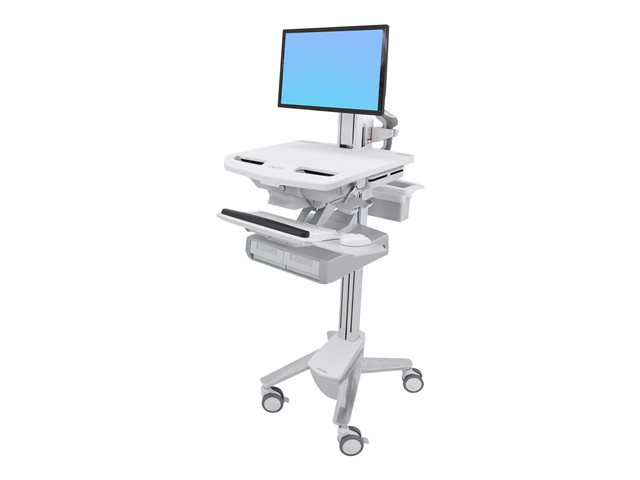 Ergotron StyleView Cart with LCD Pivot, 2 Drawers - Cart - open architecture - for LCD display / PC equipment - plastic, aluminium, zinc-plated steel - screen size: up to 24\"