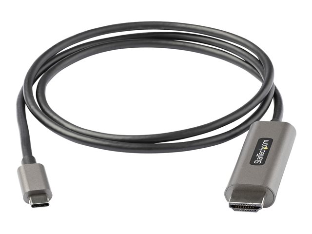 StarTech.com 3ft (1m) USB C to HDMI Cable 4K 60Hz with HDR10, Ultra HD USB Type-C to 4K HDMI 2.0b Video Adapter Cable, USB-C to HDMI HDR Monitor/Display Converter, DP 1.4 Alt Mode HBR3 - Thunderbolt 3 Compatible (CDP2HDMM1MH) - Adapter cable - 24 pin USB-C male to HDMI male - 1 m - black - 4K support, active