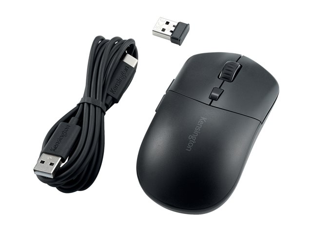 Kensington MY430 EQ - Mouse - multi-device, rechargeable - optical - 6 buttons - wireless - 2.4 GHz, Bluetooth - USB wireless receiver - black