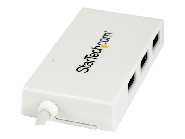 StarTech.com 4 Port USB C Hub with 1x USB-C & 3x USB-A Ports (SuperSpeed 5Gbps), USB Bus Powered, Compact Portable/Laptop USB 3.0 Adapter Hub, USB 3.1 Gen 1/USB 3.2 Gen 1 Type-C Hub, White - Windows/macOS/Linux (HB30C3A1CFBW) - Hub - 3 x SuperSpeed USB 3.0 + 1 x USB 3.1 - desktop