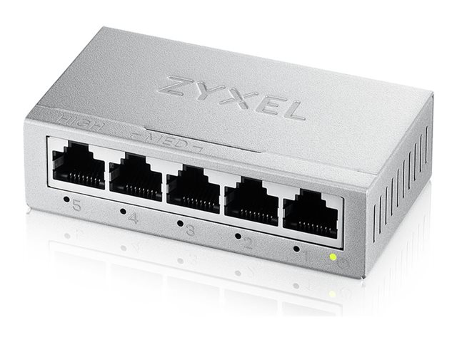 Zyxel GS-100 series GS-105B - Version 5 - switch - unmanaged - 5 x 10/100/1000 - desktop, wall-mountable