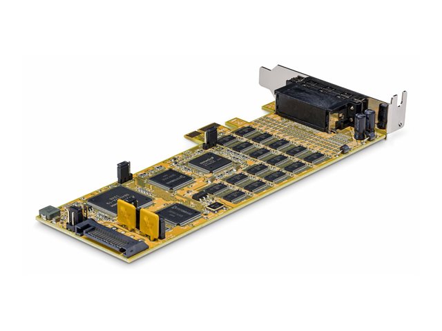 StarTech.com 16 Port PCI Express Serial Card - High-Speed PCIe Serial Card - Expansion module - PCIe 1.1 low profile - RS-232 x 2 - yellow