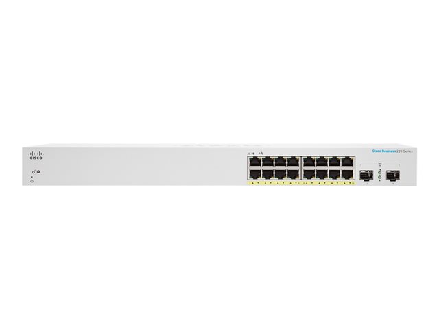 CBS220 Smart 16-port GE PoE 2x1G SFP