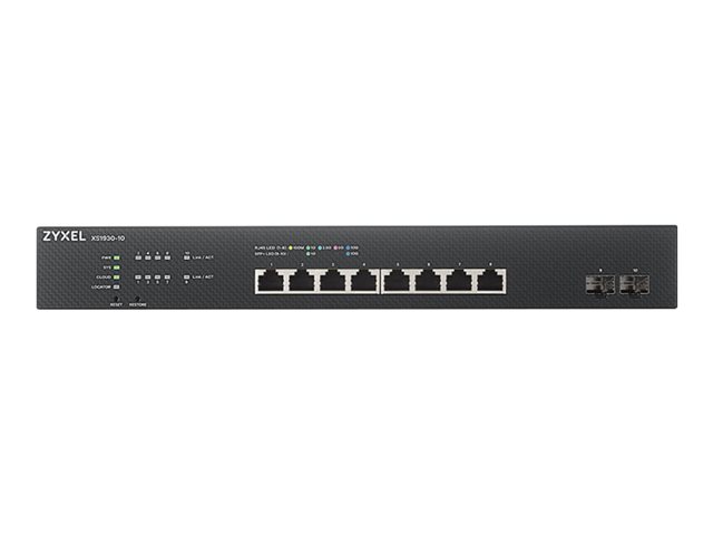Zyxel XS1930-10 - Switch - smart - 8 x 100/1000/2.5G/5G/10GBase-T + 2 x 10 Gigabit SFP+ - rack-mountable