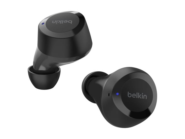 Belkin SoundForm Bolt - True wireless earphones with mic - in-ear - Bluetooth - black - for Apple iPhone 14, 14 Plus, 14 Pro, 14 Pro Max, Samsung Galaxy S22 5G, S22 Ultra 5G, S22+ 5G