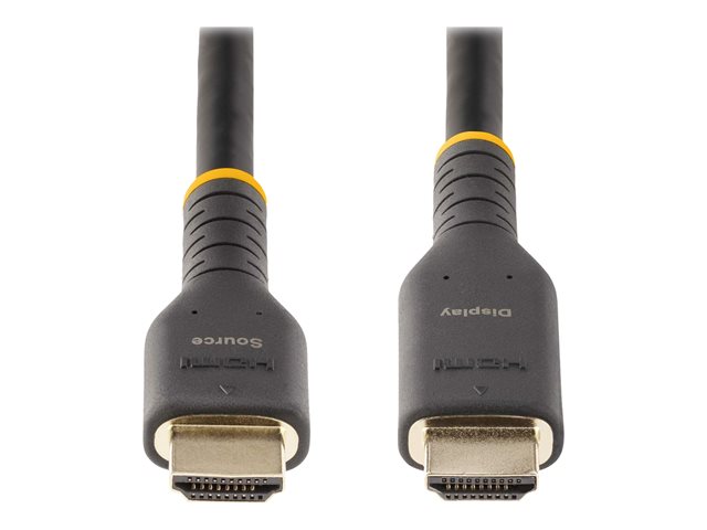 StarTech.com 7m (23ft) Active HDMI Cable w/ Ethernet - HDMI 2.0 4K 60Hz UHD - Rugged HDMI Cord w/ Aramid Fiber - Durable High Speed HDMI Cable - Heavy-Duty HDMI 2.0 Cable - High Speed - HDMI cable with Ethernet - HDMI male to HDMI male - 7 m - black