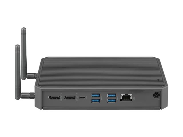 LG CQ600I-6P - Thin client - USFF 1 x Celeron N5105 / up to 2.9 GHz - RAM 8 GB - SSD - eMMC 16 GB - NVMe - UHD Graphics - Gigabit Ethernet, IEEE 802.11ax (Wi-Fi 6) - IGEL OS - monitor: none - dark grey