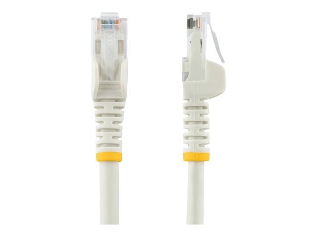 StarTech.com 50cm CAT6 Ethernet Cable, 10 Gigabit Snagless RJ45 650MHz 100W PoE Patch Cord, CAT 6 10GbE UTP Network Cable w/Strain Relief, White, Fluke Tested/Wiring is UL Certified/TIA - Category 6 - 24AWG (N6PATC50CMWH) - Network cable - RJ-45 (M) to RJ-45 (M) - 50 cm - UTP - CAT 6 - molded, snagless, stranded - white