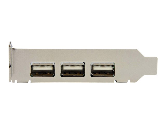 StarTech.com 4 Port PCI Express Low Profile High Speed USB Card - PCIe USB 2.0 Card - PCI-E USB 2.0 Card (PEXUSB4DP) - USB adapter - PCIe low profile - USB, USB 2.0 - 4 ports - for P/N: ST4200MINI2