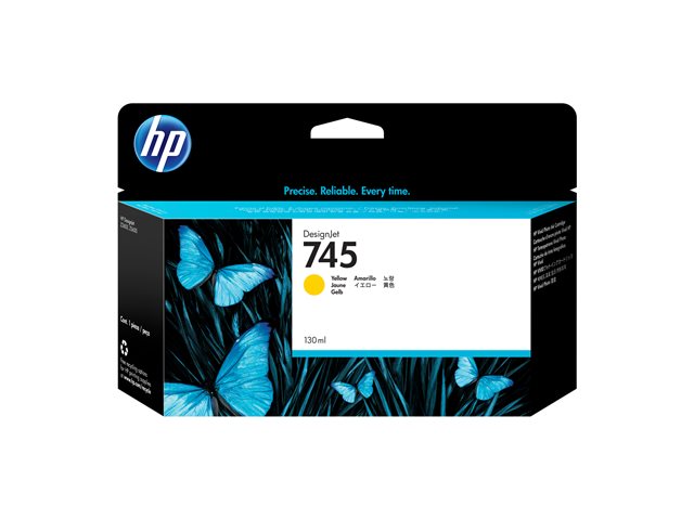 HP 745 - 130 ml - yellow - original - DesignJet - ink cartridge - for DesignJet Z2600 PostScript, Z5600 PostScript