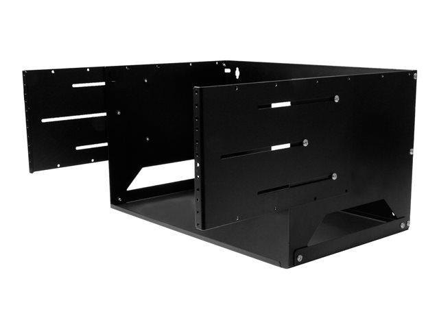 StarTech.com 4U Open Frame Wall Mount Network Rack w/ Built in Shelf - 2-Post Adjustable Depth (12\" to 18\") Equipment Rack - 75.2lbs (WALLSHELF4U) - Rack (wall mount) - black - 4U - 19\" - for P/N: CABSCRWS1032
