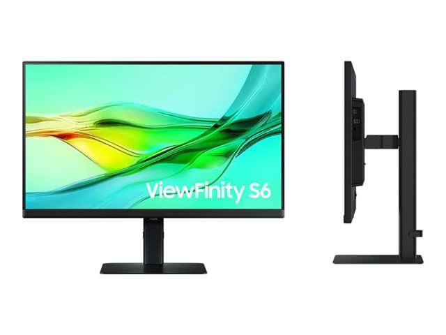 Samsung ViewFinity S6 S24D600UAU - S60UD Series - LED monitor - USB - 24\" - 2560 x 1440 QHD @ 100 Hz - IPS - 350 cd/m² - 1000:1 - HDR10 - 5 ms - HDMI, DisplayPort - black