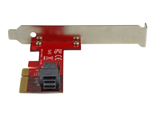 StarTech.com 4-Lane PCI Express to SFF-8643 Adapter for PCIe NVMe U.2 SSD - U.2 2.5\" NVMe SSD Adapter (PEX4SFF8643) - Interface adapter - 2.5\" - Expansion Slot to U.2 - SAS 12Gb/s - PCIe x4 - red