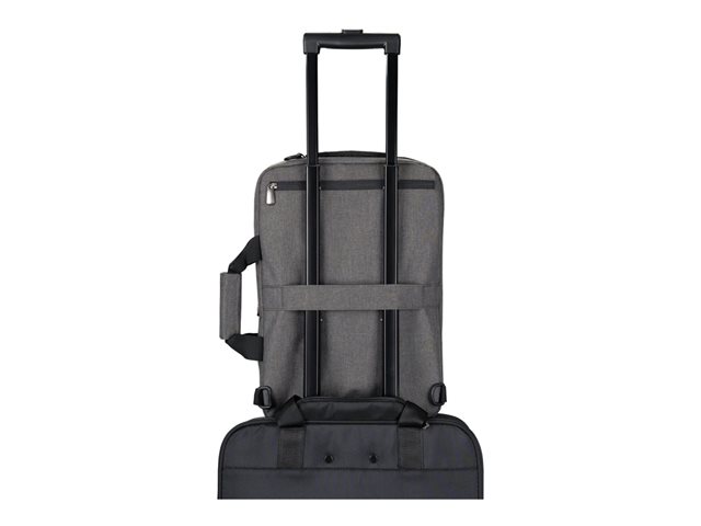 15-16- HYBRID BRIEFCASE BACKPACK - GREY