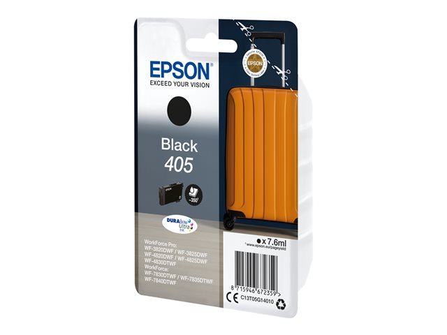Epson 405 - 7.6 ml - black - original - ink cartridge - for WorkForce WF-7310, 7830, 7835, 7840, WorkForce Pro WF-3820, 3825, 4820, 4825, 4830, 7840
