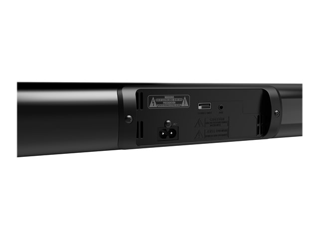 VISION Professional Active Soundbar - 2 x 27w (Peak) / 2 x 15w (RMS) - Bluetooth - minijack input - Brackets for mounting to wall or for hanging under flat-panel VESA mount - gloss black
