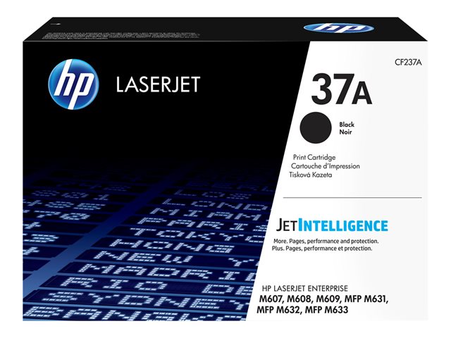 HP 37A - Black - original - LaserJet - toner cartridge (CF237A) - for LaserJet Enterprise M607, M608, M609, MFP M633, LaserJet Enterprise Flow MFP M633